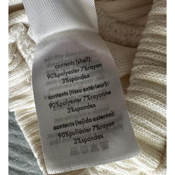 New WeWoreWhat Women's Tie Halter Bra Top Wide Rib Ivory Summertime XS - Picture 5 of 6